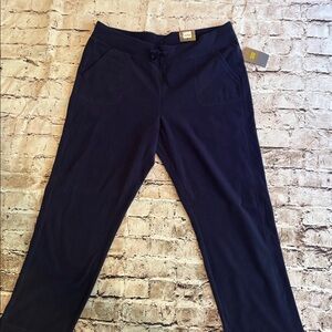New! Tek Gear Dark Blue Navy Fleece Activewear Sweatpants Drawstring w Pockets